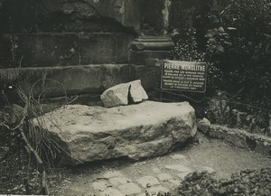 France Paris 5e Pierre Monolithe Ancienne Photo Studio Meurisse 1928