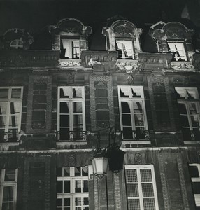 France Paris Hotel Chalon et de Luxembourg vue de nuit Ancienne Photo Studio Brodsky 1958