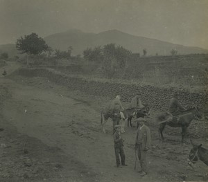 Italy Sicily Etna Volcano Tourism Ten Old Snapshot Photos Lot 1930