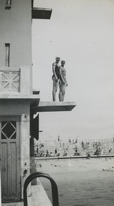 France Le Touquet Paris-Plage piscine decouverte 3 Anciennes Photos Amateur Lot vers 1937