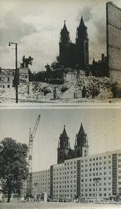 Germany Magdebourg centre post war reconstruction Old Press Photo 1965