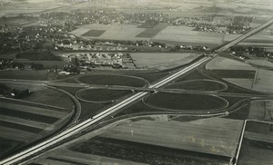 Germany Dusseldorf Shamrock motorway aerial view Old Press Photo 1970