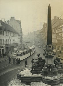 Germany Erfurt Tramway Angerbrunnen Fountain Old Press Photo 1970