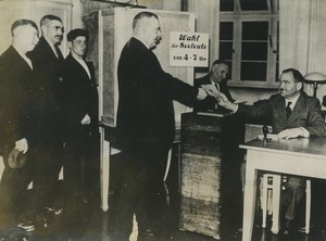 Allemagne Hambourg Election Referendum Bureau de vote Ancienne Photo Studio 1934