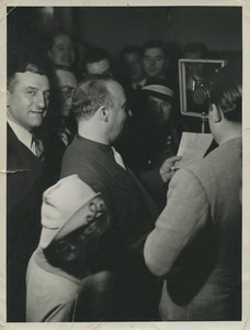 France Paris Speech on the radio Old Studio Photo Juliette Lasserre 1935