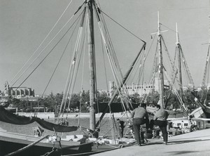 Balearic Islands Majorca Palma the old port Boats Old Studio Photo 1970