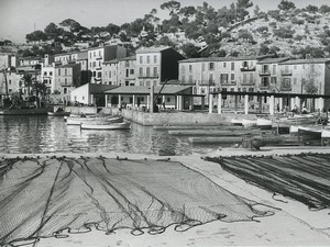 Balearic Islands Majorca Palma the old port Fishing Nets Old Studio Photo 1970#1