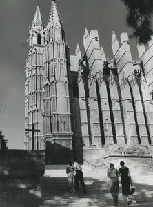 Iles Baleares Majorque Mallorca Palma Cathedrale Ancienne Photo Studio 1970