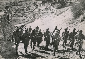 Palestine Black Welch Troops occupation of Jerusalem Old Studio Photo 1938
