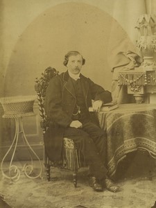 France Orleans portrait d'Homme Mode Second Empire Ancienne Photo Studio Richou? 1860's