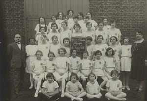 France Lille Groupe d'Education Physique de Filles du Vieux Lille Ancienne Photo Studio Vernet 1927