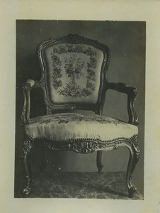 Belgique Bruxelles Meubles d'art Vander Voort fauteuil Ancienne Photo Studio 1910 #5
