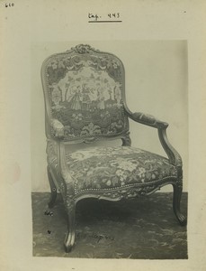 Belgique Bruxelles Meubles d'art Vander Voort fauteuil Ancienne Photo Studio 1910 #6