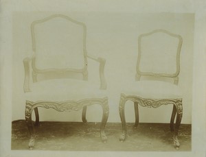 Belgique Bruxelles Meubles d'art Vander Voort fauteuil Ancienne Photo Studio 1910 #7