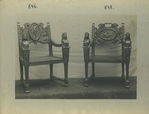 Belgique Bruxelles Meubles d'art Vander Voort fauteuil Ancienne Photo Studio 1910 #10