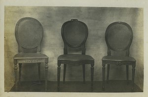 Belgium Brussels Vander Voort Furniture cane chairs Old Studio Photo 1910 #2