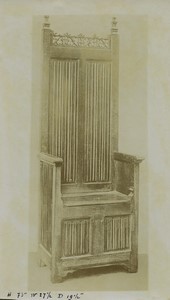 Belgium Brussels Vander Voort Furniture high back chair Old Studio Photo 1910 #1