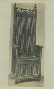 Belgium Brussels Vander Voort Furniture high back chair Old Studio Photo 1910 #2