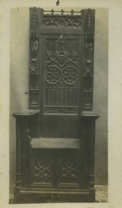 Belgium Brussels Vander Voort Furniture high back chair Old Studio Photo 1910 #3