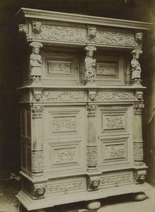 Belgium Brussels Vander Voort Furniture Carved Wood Cabinet Studio Photo 1910