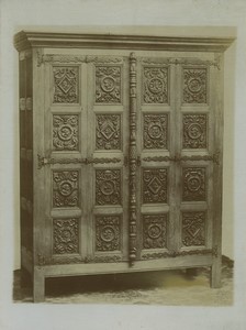 Belgium Brussels Vander Voort Furniture Carved Wood Armoire Studio Photo 1910 #1