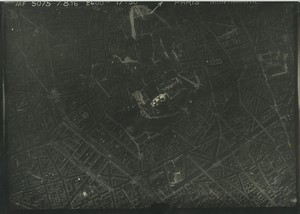 France Paris Montmartre Sacre Coeur WWI Old Military aerial Photo 1916