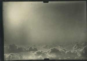 France WWI Aerial view above the Clouds Old Military Photo 1916 #4