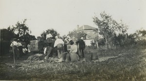 France Campagne Paysans Scene de Moisson Ancienne Photo Snapshot 1935 #2