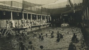 France Paris Swiming Pool Bains Delignys? On Seine Old Snapshot Photo 1910's #1