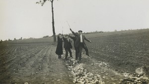 France Silly Group having fun in a field Old Snapshot Photo 1935 #1