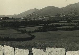 France Basque Country Sare Countryside view Old Snapshot Photo 1950's