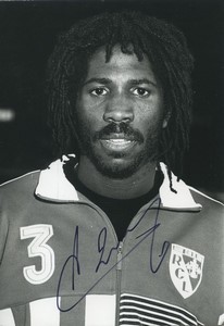 Football Soccer 1993 RC Lens Jimmy Adjovi-Boco Old Studio Photo Signed