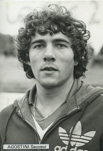 Football Soccer 1981 RC Lens Sauveur Agostini Old Studio Photo