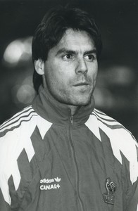 Football Soccer 1992 Olympique de Marseille OM Manuel Amoros Old Studio Photo