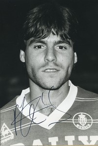 Football Soccer 1983 AS Monaco Manuel Amoros Old Studio Photo Signed