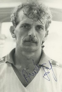 Football Soccer 1986 Honved de Budapest Joseef Andrusch Old Studio Photo Signed