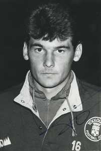 Football Soccer 1988 Toulouse FC Eric Assadourian Old Studio Photo Signed