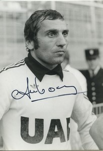 Football Soccer 1976 Stade de Reims Marcel Aubour Old Studio Photo Signed