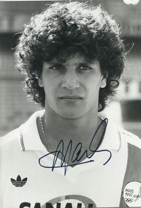Football Soccer 1986 PSG William Ayache Old Studio Photo Signed
