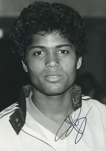 Football 1985 Olympique de Marseille Jean Pierre Bade Old Studio Photo Signed