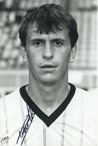 Football Soccer 1988 Montpellier HSC Pascal Baills Old Studio Photo Signed