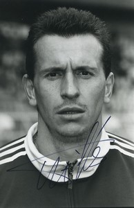 Football Soccer 1991 Montpellier HSC Pascal Baills Old Studio Photo Signed