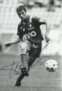 Football Soccer 1991 Montpellier HSC Pascal Baills Old Studio Photo Signed