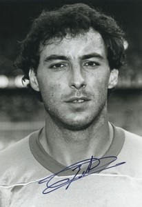 Football Soccer 1990 AS Nancy-Lorraine Claude Barret Old Studio Photo Signed