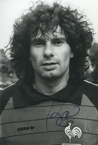 Football Soccer 1983 AJ Auxerre Joel Bats Old Studio Photo Signed