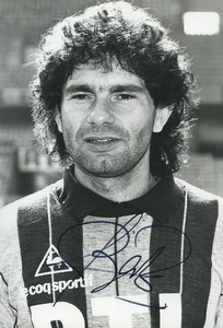 Football Soccer 1985 PSG Joel Bats Old Studio Photo Signed