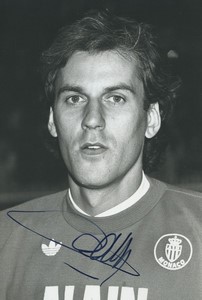 Football Soccer 1987 AS Monaco Patrick Battiston Old Studio Photo
