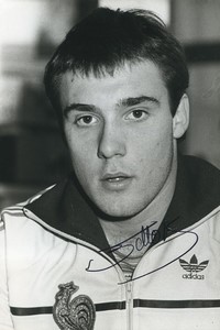 Football Soccer 1982 AS Monaco Bruno Bellone Old Studio Photo Signed