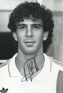 Football Soccer 1987 PSG Michel Bibard Old Studio Photo Signed