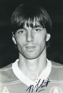 Football Soccer 1983 AS Monaco Dominique Bijotat Old Studio Photo Signed